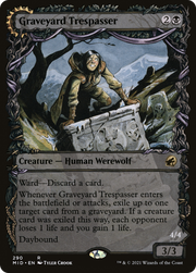 Graveyard Trespasser (MID-290) [Innistrad: Midnight Hunt] (Showcase) Foil MTG Single Wizards of the Coast