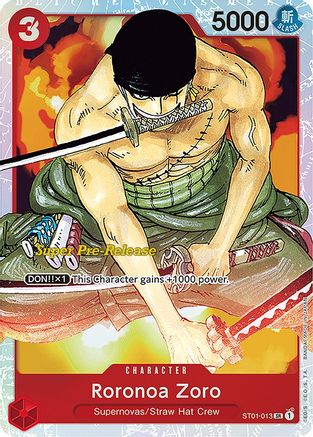 Roronoa Zoro (ST01-013) [Super Pre-Release Starter Deck 1: Straw Hat Crew] Foil One Piece Single Bandai