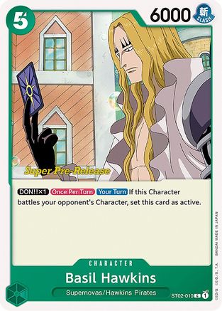Basil Hawkins (ST02-010) [Super Pre-Release Starter Deck 2: Worst Generation] One Piece Single Bandai