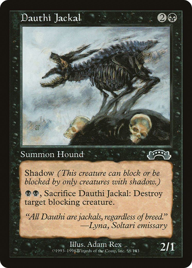 Dauthi Jackal [Exodus] MTG Single Magic: The Gathering