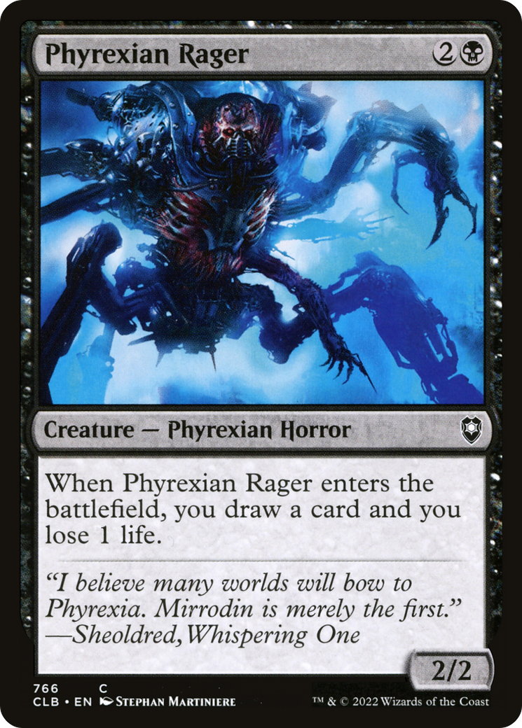 Phyrexian Rager (CLB-766) [Commander Legends: Battle for Baldur's Gate] MTG Single Wizards of the Coast