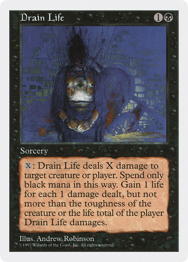 Drain Life (5ED-156) [Fifth Edition] MTG Single Wizards of the Coast
