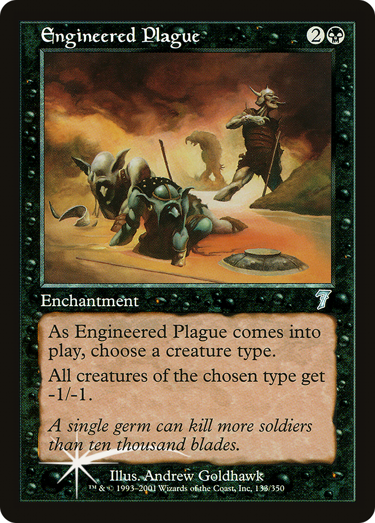 Engineered Plague (7ED-133) [7th Edition] Foil MTG Single Wizards of the Coast