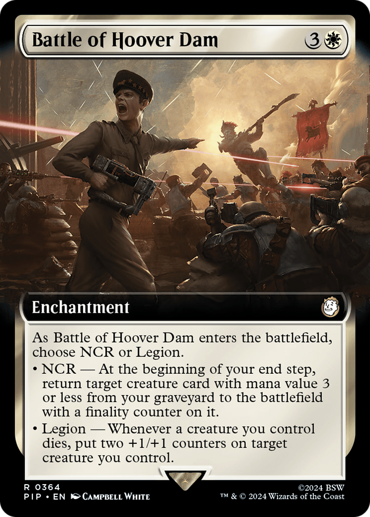 Battle of Hoover Dam (PIP-364) [Fallout] (Extended Art) MTG Single Wizards of the Coast