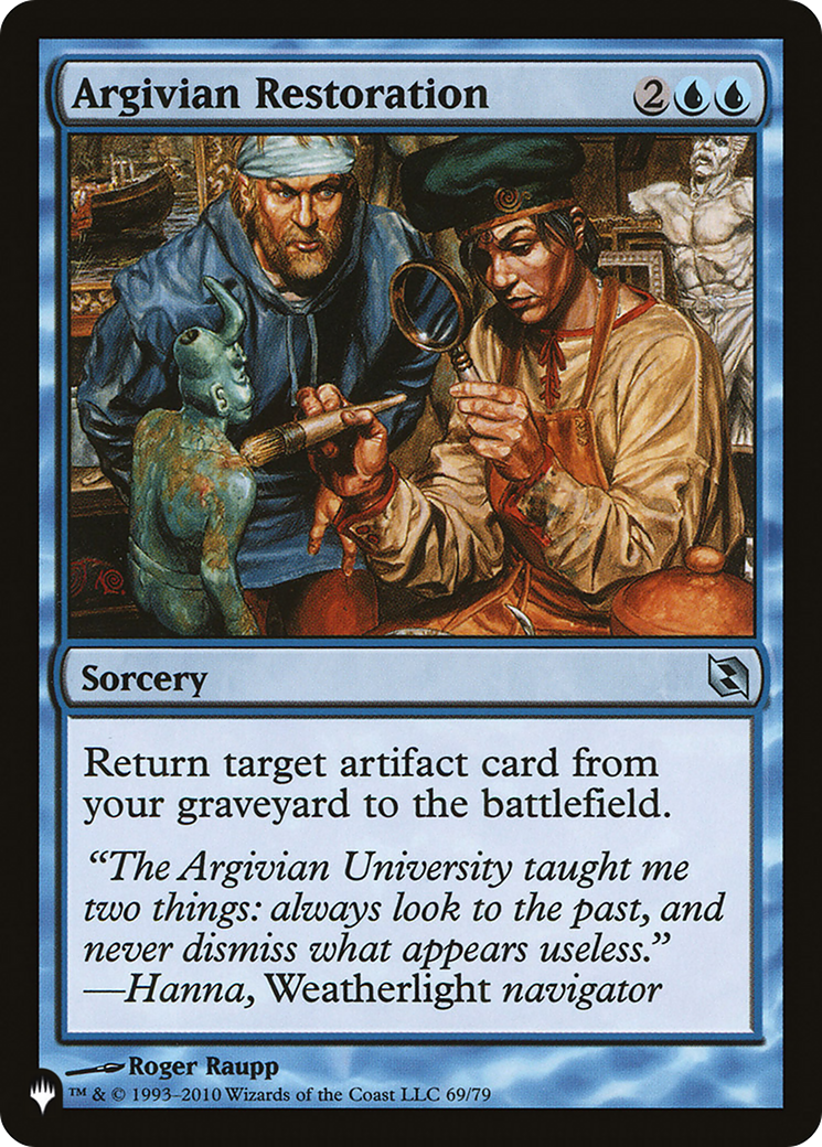 Argivian Restoration (LIST-DDF-69) [Mystery Booster] The List MTG Single Wizards of the Coast