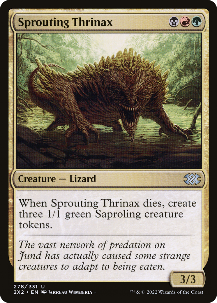Sprouting Thrinax (2X2-278) [Double Masters 2022] Foil MTG Single Wizards of the Coast