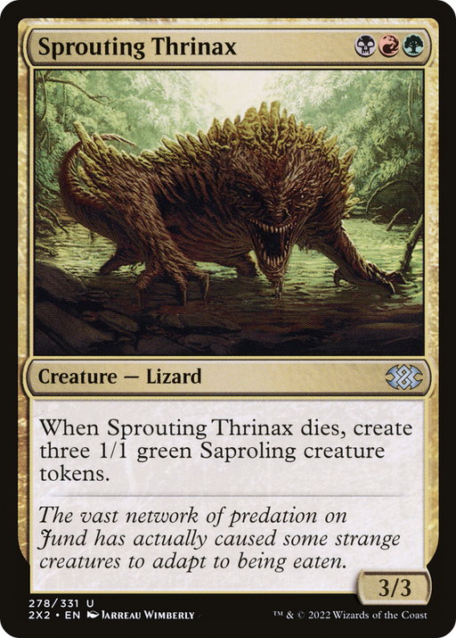 Sprouting Thrinax (2X2-278) [Double Masters 2022] MTG Single Wizards of the Coast