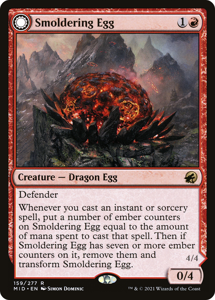Smoldering Egg (MID-159) [Innistrad: Midnight Hunt] Foil MTG Single Wizards of the Coast