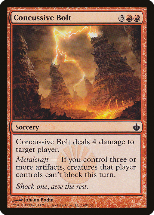 Concussive Bolt (MBS-060) [Mirrodin Besieged] MTG Single Wizards of the Coast