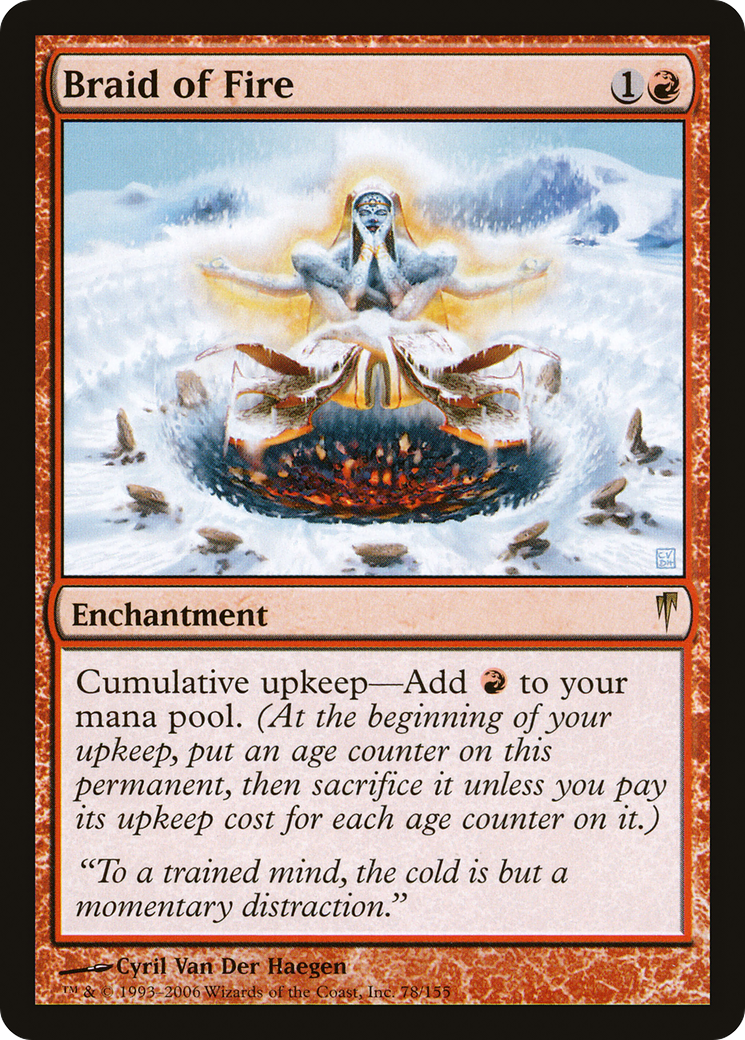 Braid of Fire (CSP-078) [Coldsnap] Foil MTG Single Wizards of the Coast
