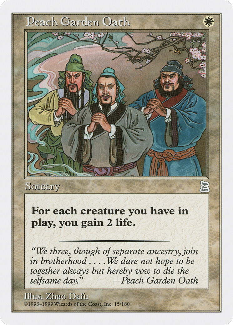 Peach Garden Oath (PTK-015) [Oldschool] Portal Three Kingdoms MTG Single Wizards of the Coast