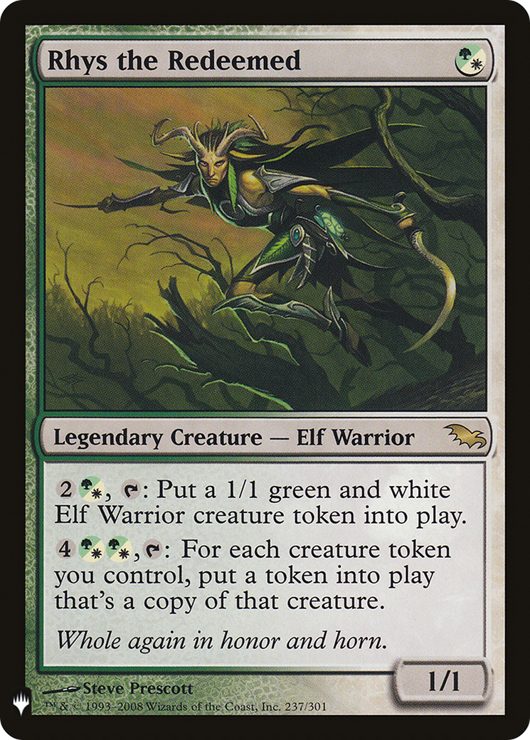 Rhys the Redeemed (LIST-SHM-237) [Mystery Booster] The List MTG Single Wizards of the Coast