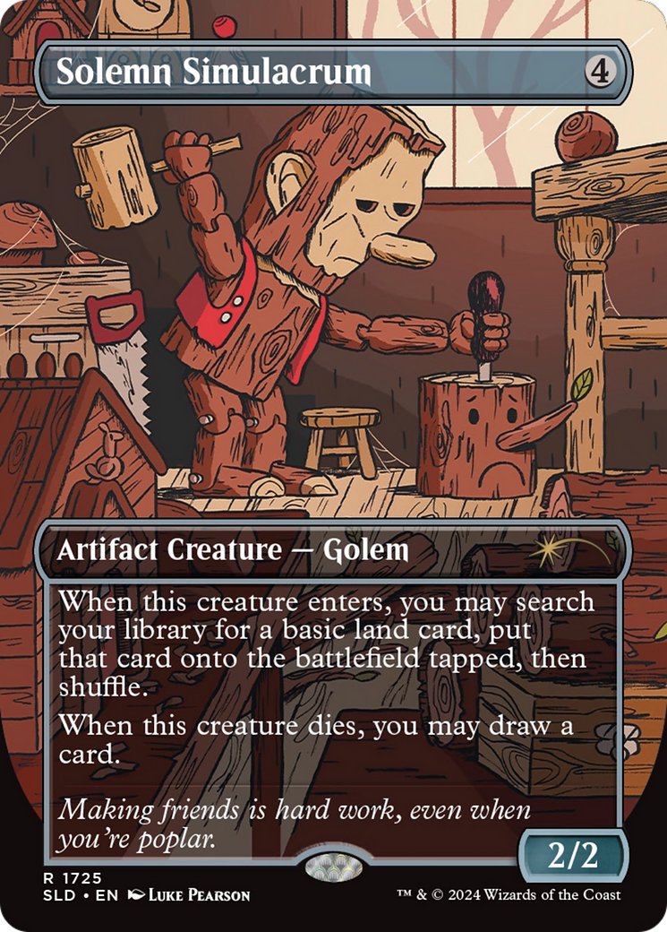 Solemn Simulacrum (1725) (SLD-1725) [Secret Lair] Drop (Borderless) MTG Single Wizards of the Coast