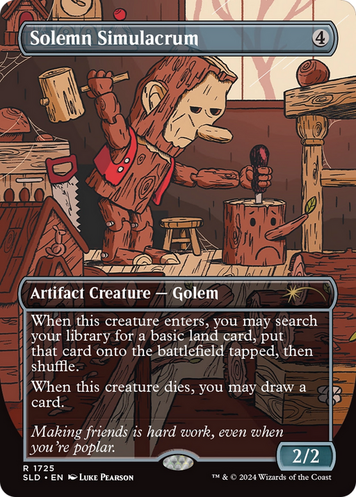 Solemn Simulacrum (1725) (SLD-1725) [Secret Lair] Drop (Borderless) MTG Single Wizards of the Coast