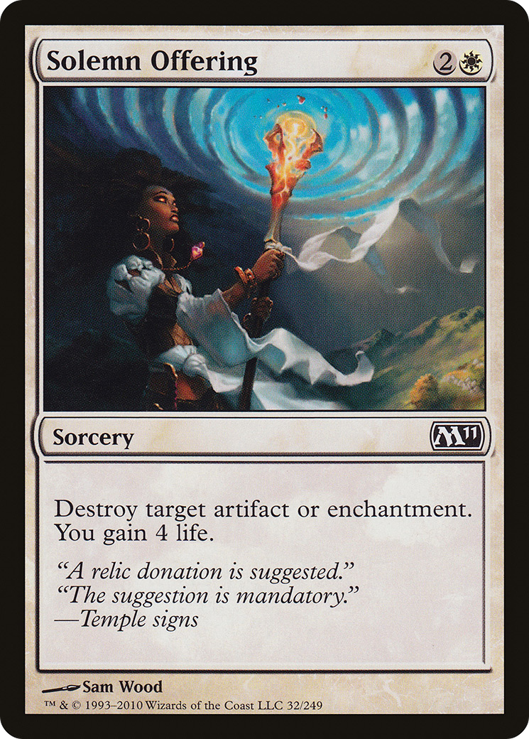 Solemn Offering (M11-032) [Magic 2011] MTG Single Wizards of the Coast