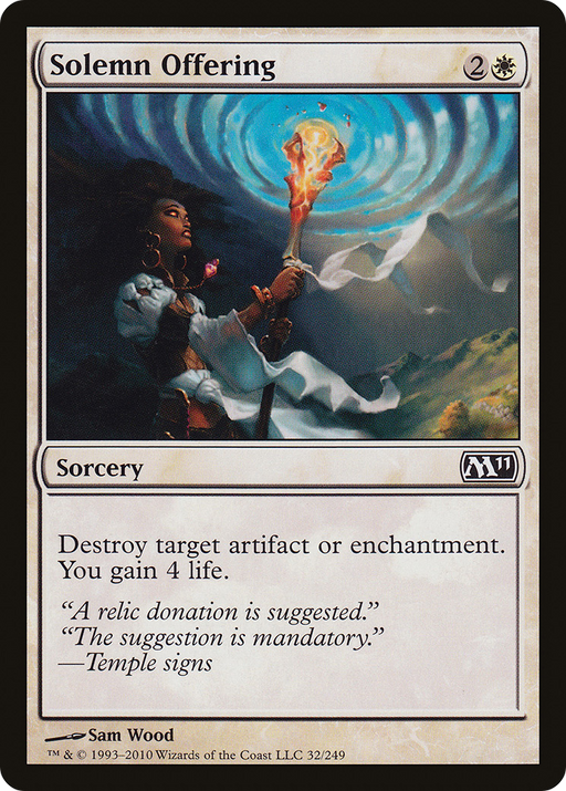 Solemn Offering (M11-032) [Magic 2011] MTG Single Wizards of the Coast