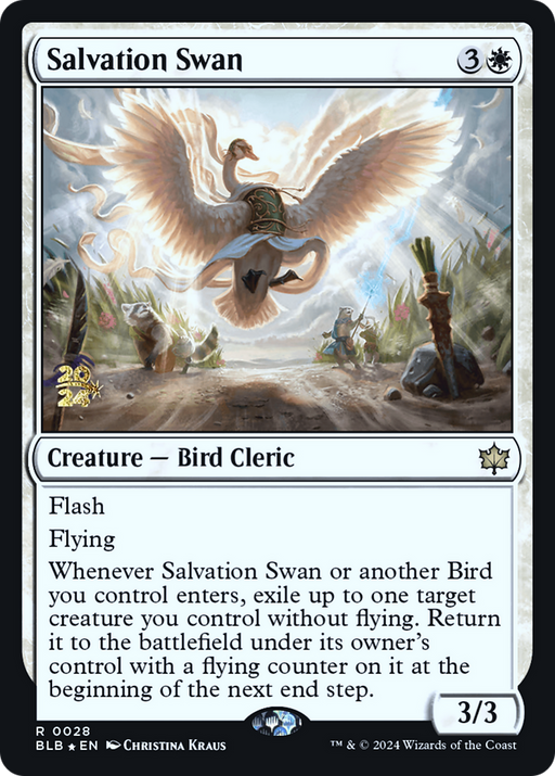 Salvation Swan (PRE-028) [Bloomburrow Promos] Foil MTG Single Wizards of the Coast