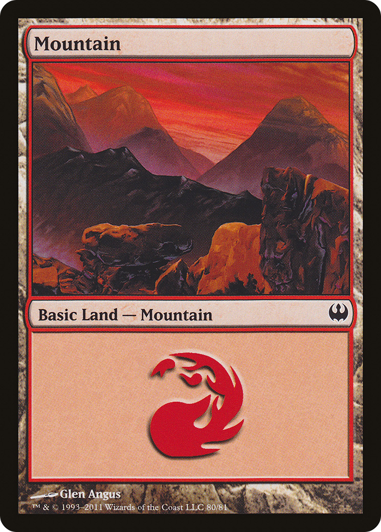 Mountain (DDG-080) [Misc] Duel Decks: Knights vs. Dragons MTG Single Wizards of the Coast