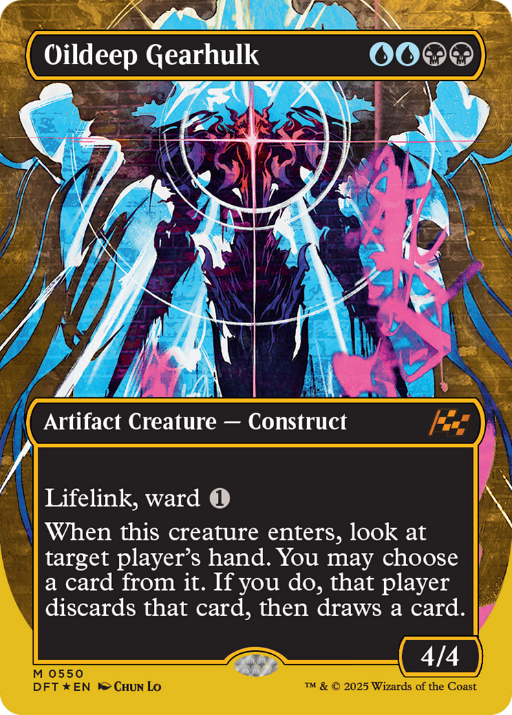 Oildeep Gearhulk (First-Place Foil) (DFT-550) [Aetherdrift] (Borderless) Foil MTG Single Wizards of the Coast