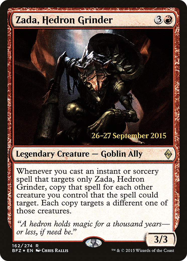 Zada, Hedron Grinder (PRE-162) [Battle for Zendikar Promos] Foil MTG Single Wizards of the Coast