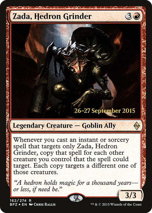 Zada, Hedron Grinder (PRE-162) [Battle for Zendikar Promos] Foil MTG Single Wizards of the Coast
