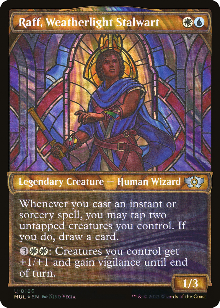 Raff, Weatherlight Stalwart (MUL-186) [Multiverse Legends] (Showcase) Foil MTG Single Wizards of the Coast