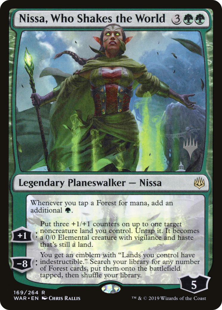 Nissa, Who Shakes the World (PPELD-169) [War of the Spark Promos] MTG Single Wizards of the Coast