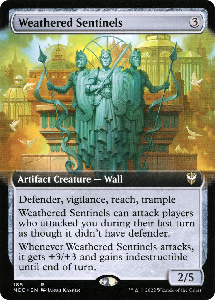 Weathered Sentinels (NCC-185) [New Capenna Commander] (Extended Art) MTG Single Wizards of the Coast