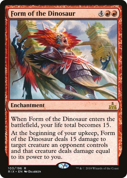 Form of the Dinosaur (RIX-103) [Rivals of Ixalan] MTG Single Wizards of the Coast