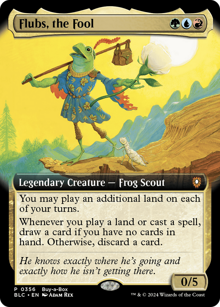 Flubs, the Fool (BABP-356) [Bloomburrow Commander] (Extended Art) Foil MTG Single Wizards of the Coast