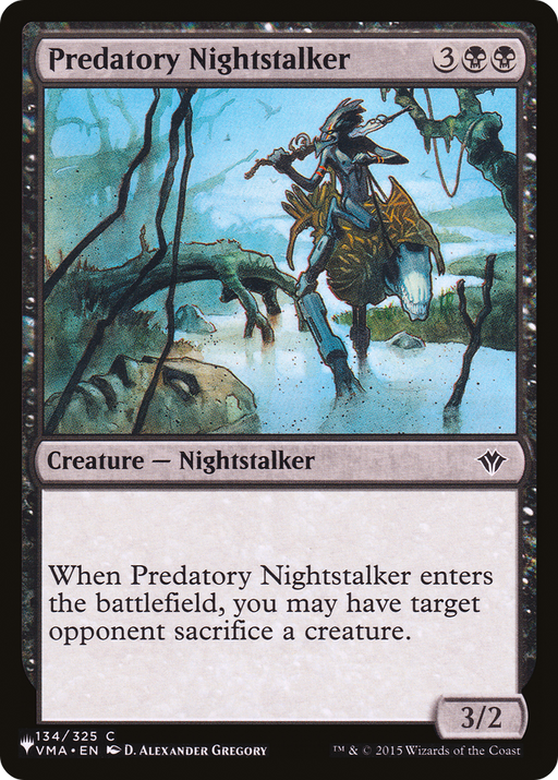 Predatory Nightstalker (LIST-VMA-134) [Mystery Booster] The List MTG Single Wizards of the Coast