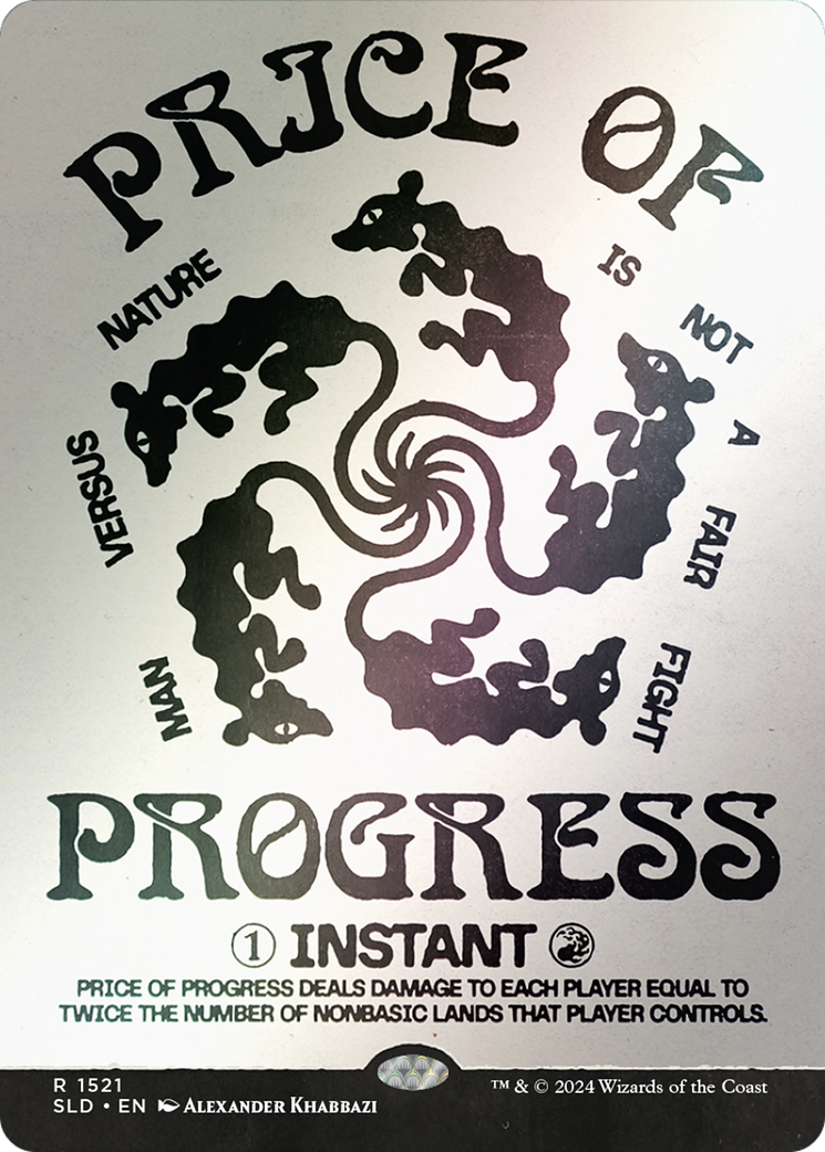 Price of Progress (SLD-1521★) [Secret Lair] Drop (Showcase) (Borderless) Foil MTG Single Wizards of the Coast