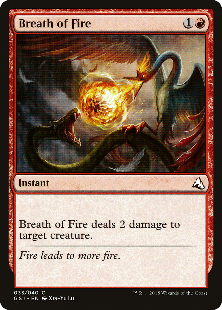 Breath of Fire (GS1-033) [Misc] Global Series Jiang Yanggu & Mu Yanling MTG Single Wizards of the Coast