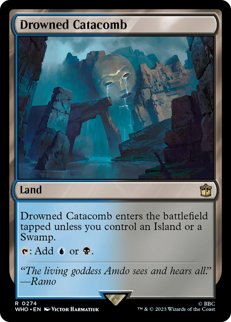 Drowned Catacomb (WHO-274) [Doctor Who] Foil MTG Single Wizards of the Coast