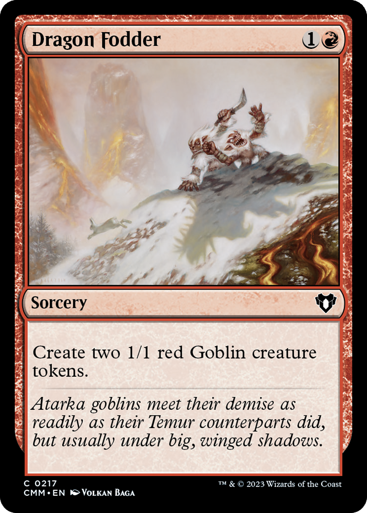 Dragon Fodder (CMM-217) [Commander Masters] MTG Single Wizards of the Coast