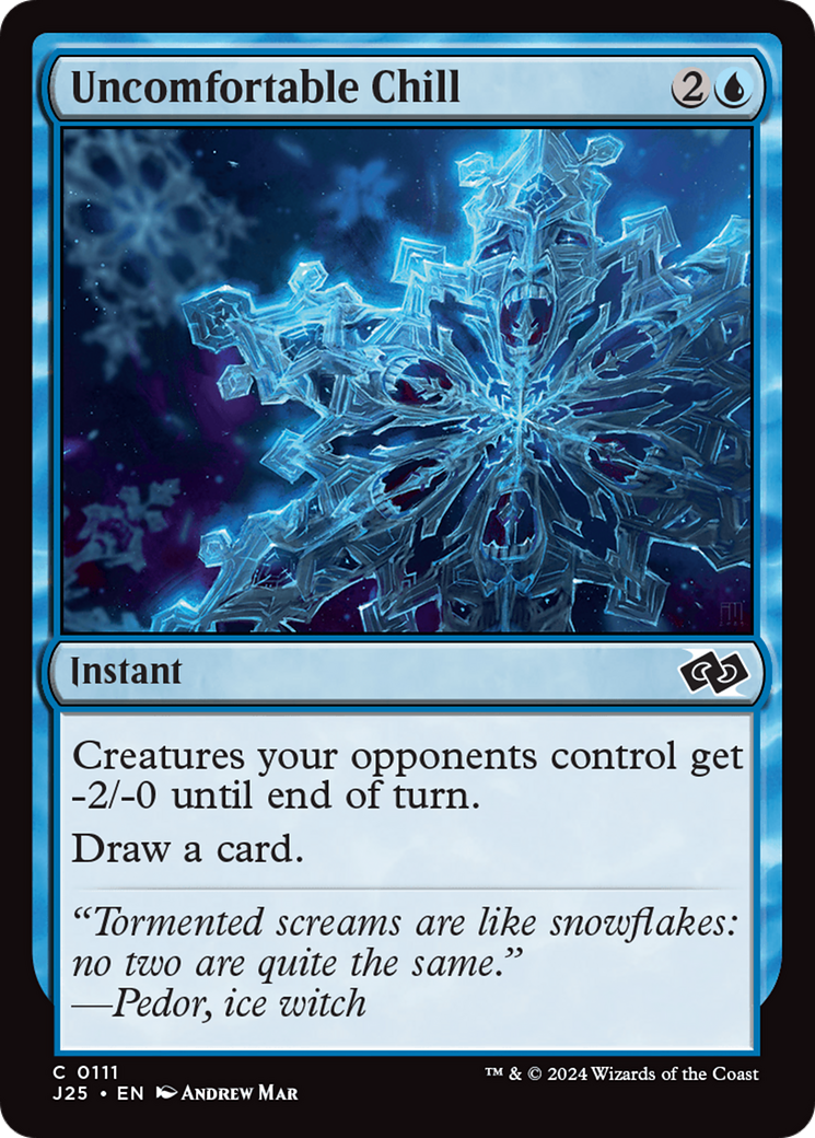 Uncomfortable Chill (J25-111) [Foundations Jumpstart] MTG Single Wizards of the Coast