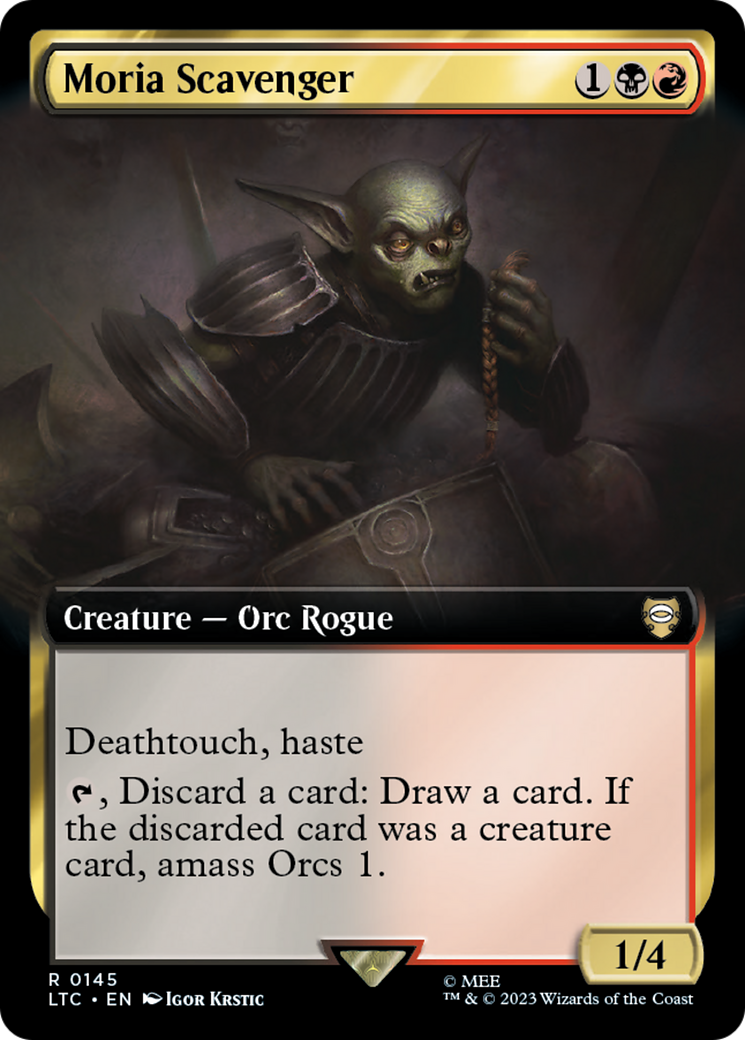 Moria Scavenger (LTC-145) [Tales of Middle-earth Commander] (Extended Art) Foil MTG Single Wizards of the Coast