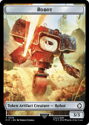 Robot // Food (0014) Double-Sided Token [Tokens] Fallout Tokens MTG Single Magic: The Gathering