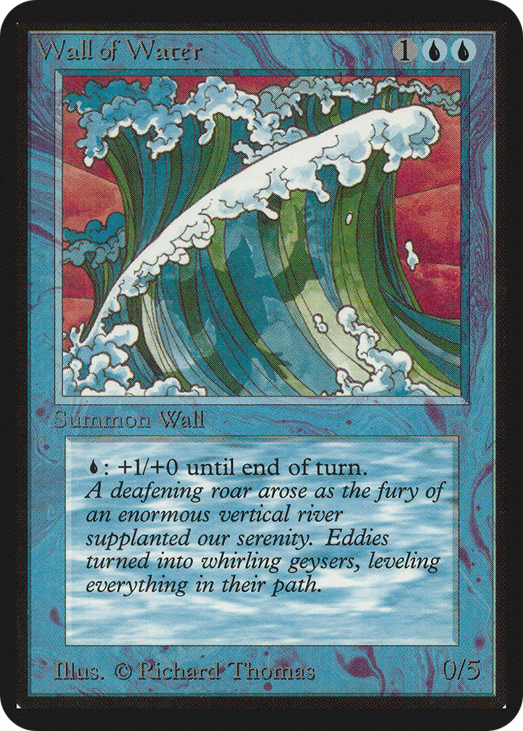 Wall of Water (LEA-090) [Oldschool] Limited Edition Alpha MTG Single Wizards of the Coast