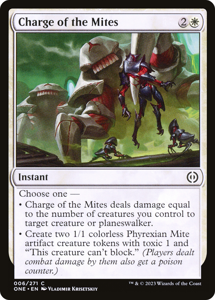 Charge of the Mites (ONE-006) [Phyrexia: All Will Be One] MTG Single Wizards of the Coast