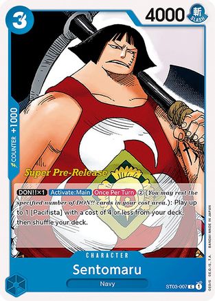 Sentomaru (ST03-007) [Super Pre-Release Starter Deck 3: The Seven Warlords of the Sea] One Piece Single Bandai