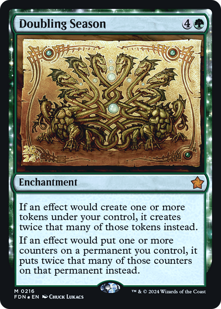 Doubling Season (PRE-216) [Foundations Promos] Foil MTG Single Wizards of the Coast