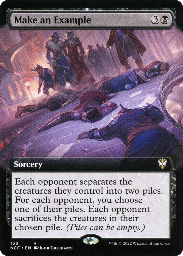 Make an Example (NCC-138) [New Capenna Commander] (Extended Art) MTG Single Wizards of the Coast