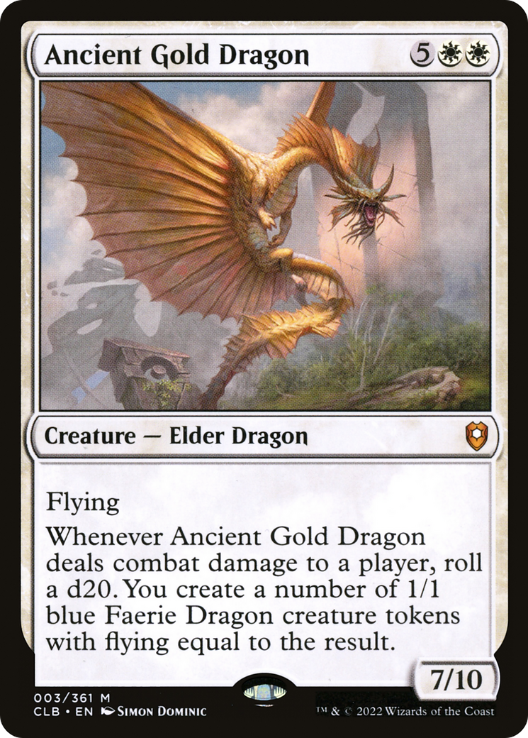 Ancient Gold Dragon (CLB-003) [Commander Legends: Battle for Baldur's Gate] MTG Single Wizards of the Coast