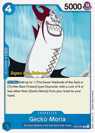 Gecko Moria (ST03-004) [Super Pre-Release Starter Deck 3: The Seven Warlords of the Sea] One Piece Single Bandai