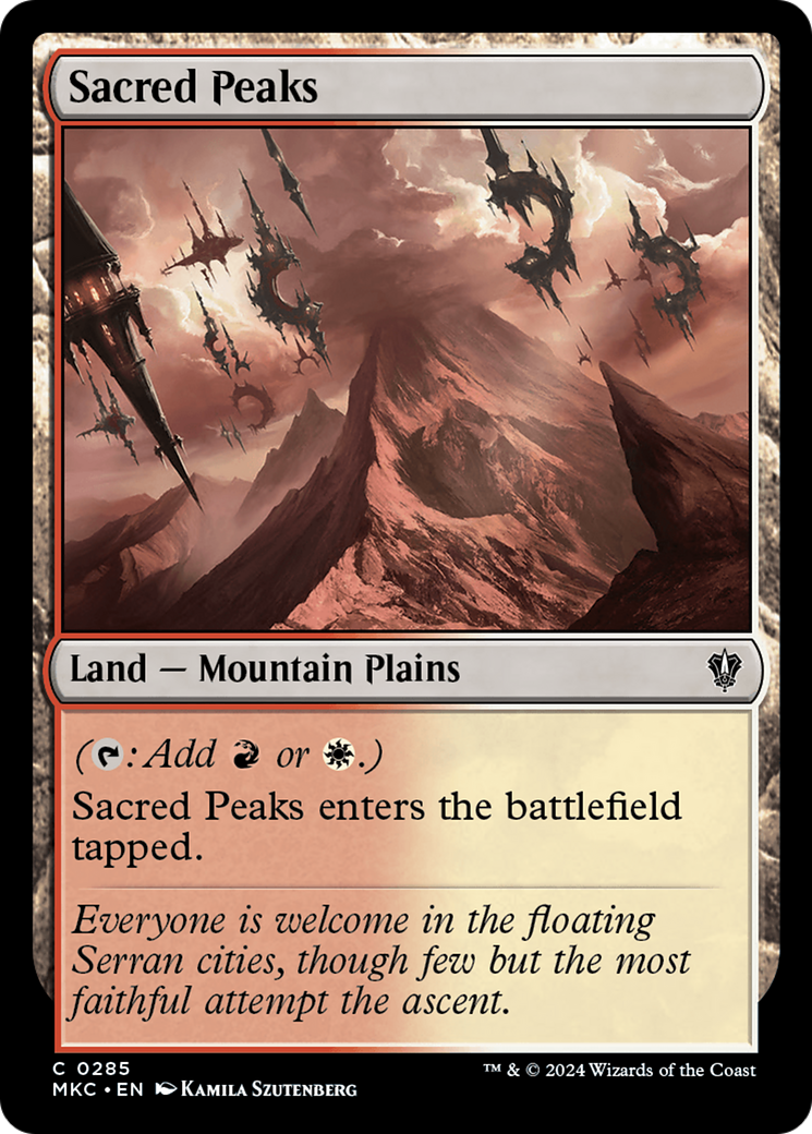 Sacred Peaks (MKC-285) [Murders at Karlov Manor Commander] MTG Single Wizards of the Coast