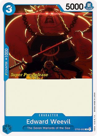 Edward Weevil (ST03-002) [Super Pre-Release Starter Deck 3: The Seven Warlords of the Sea] One Piece Single Bandai