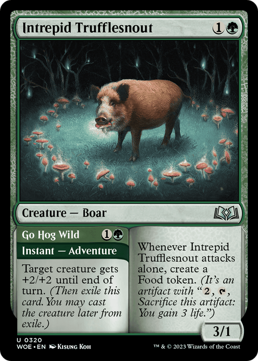 Intrepid Trufflesnout // Go Hog Wild (WOE-320) [Wilds of Eldraine] MTG Single Wizards of the Coast