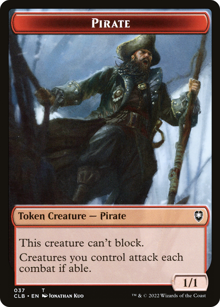 Pirate (TCLB-037) [Tokens] Battle for Baldur's Gate Tokens MTG Single Wizards of the Coast