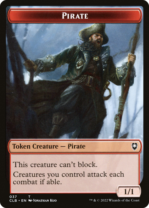 Pirate (TCLB-037) [Tokens] Battle for Baldur's Gate Tokens MTG Single Wizards of the Coast